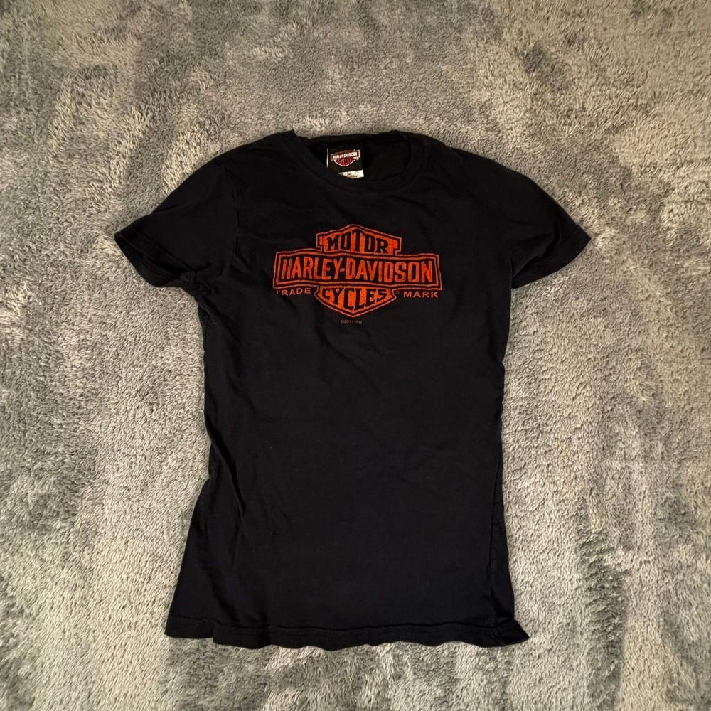 Harley-Davidson Omaha Nebraska Graphic T-Shirt Black 2011 Small